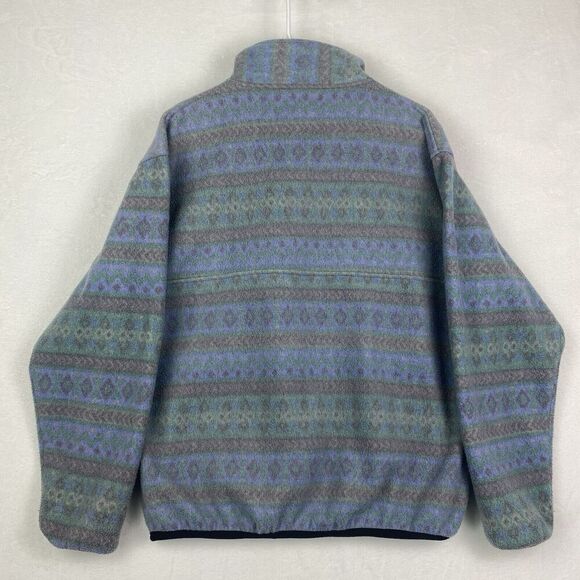 Vintage SCI Ski Country Imports Sweater XL Adult Blue Geometric Pullover - Picture 2 of 9